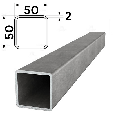 Труба профильная 50х50х2мм длина 6 метров