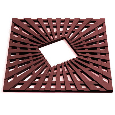 Приствольная решетка ПП ZKING ATMOSPHERE 1200х1200мм Коричневая