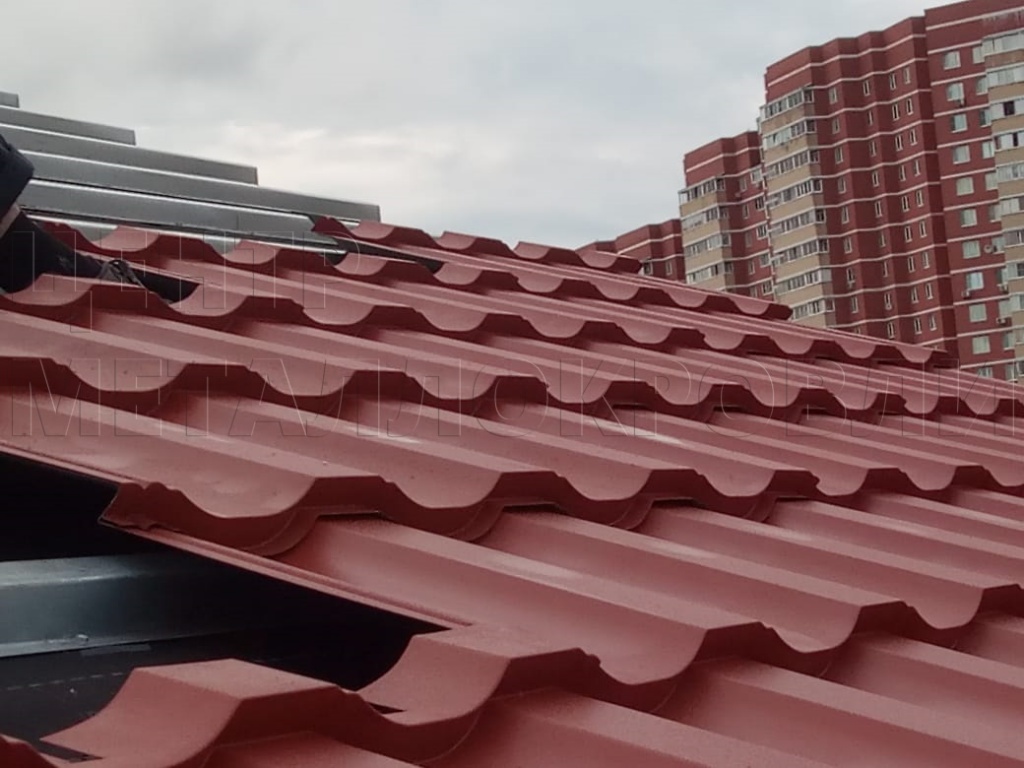 Металлочерепица Геркулес 8004 терракотовый Стальной Бархат от Центра Металлокровли в Владимире Металлочерепица Геркулес 8004 терракотовый Стальной Бархат от Центра Металлокровли в Владимире